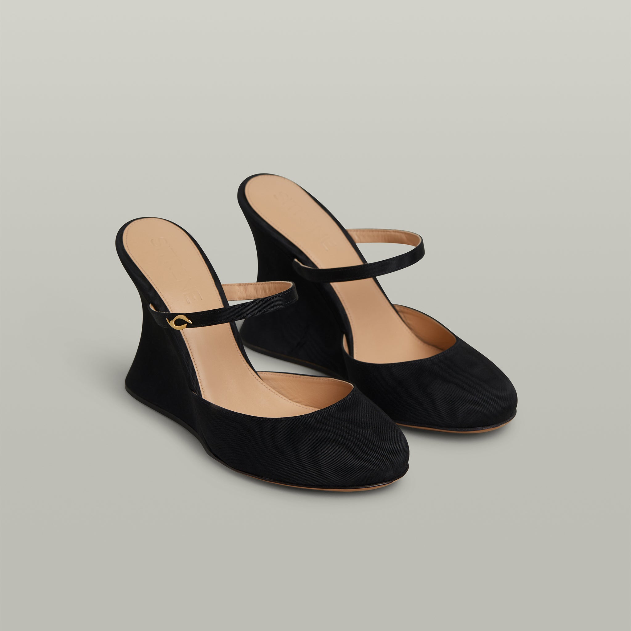 La Nonchalante Black Grosgrain Moiré